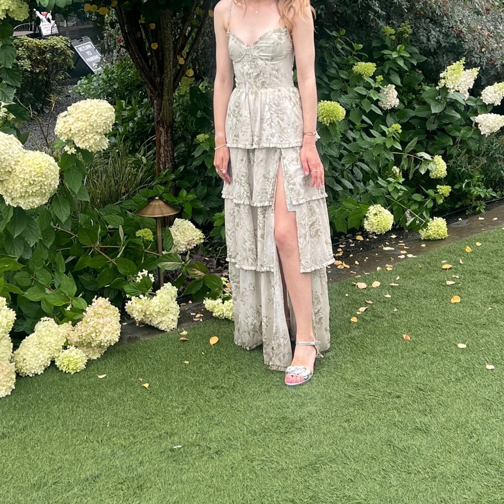 V Chapman Sage Green Caterina gown
